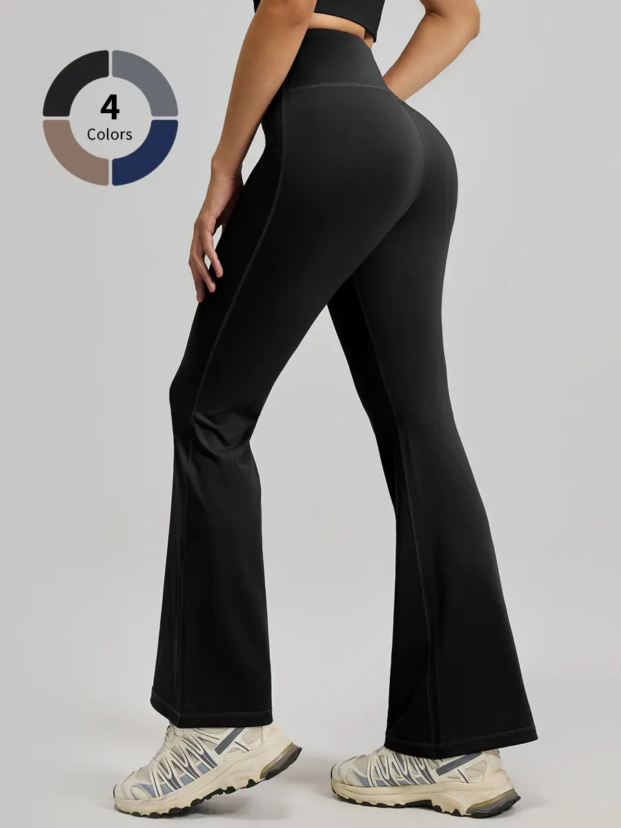 T&W Women's High Waisted Flared Yoga Pants Bootcut Leggings Tummy Control  Soft Stretchy Pants for Yoga Workout & Everyday Wear - TikTok Shop