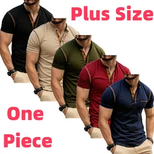 Plus Size Fashion Men's Polo Shirts Short Sleeve Golf Tshirt For Men Casual Outdoor Tennis T-Shirt Fashion Slim Fit Polos