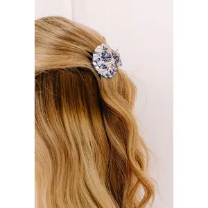 Collecting Seashells Hair Claw Clip in Blue