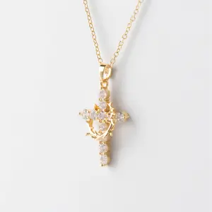 Love in Faith |  Cross and Crown Necklace