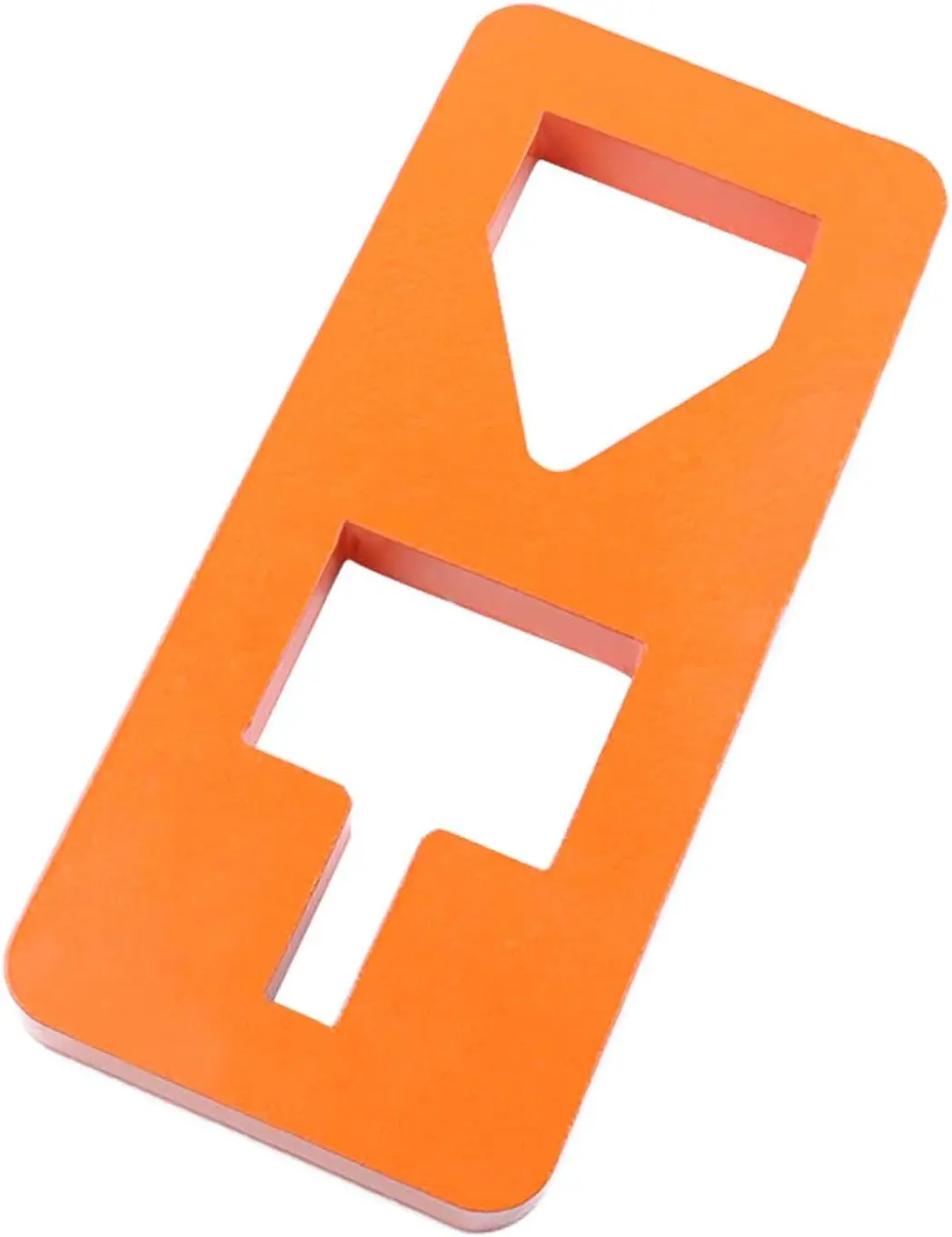 Heavy-Duty Steel Plate T-Post Puller, Chain-Compatible All-Seasons Tool for Farm & Garden Tractor Bucket, Handyman Jack or S Hook (Orange)