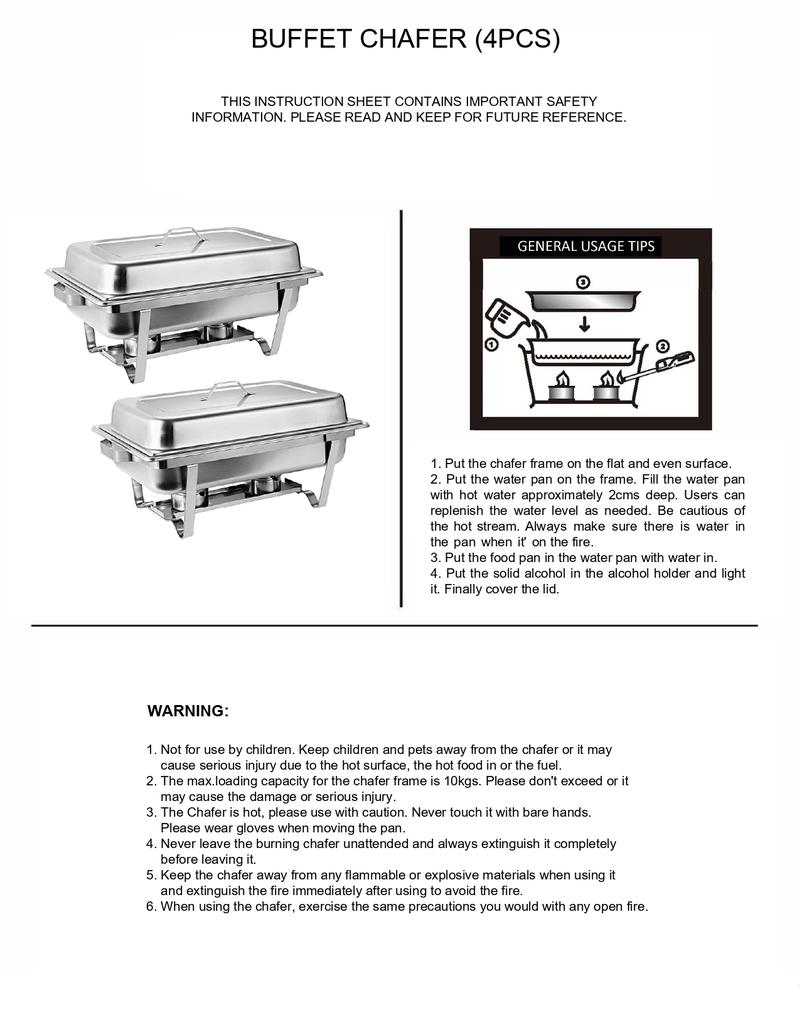 Kerilyn 4 Packs 9QT Chafing Dishes for Buffet Set, Rectangular Stainless Steel Food Warmer Sets with Lids, Food Pans, Water Pan and Fuel Holders for Restaurant Catering Parties Weddings Serving Food Warmer & Chafers Servers Sets Kerilyn 4 Packs 9QT Chafing Dishes for Buffet Set, Rectangular Stainless Steel Food Warmer Sets with Lids, Food Pans, Water Pan and Fuel Holders for Restaurant Catering Parties Weddings Serving Food Warmer & Chafers Servers Sets