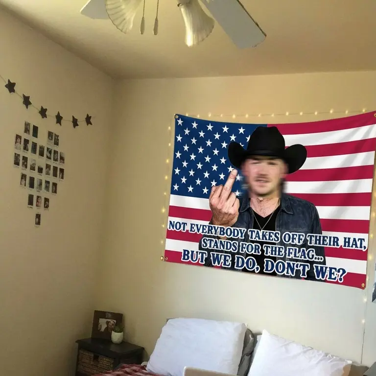 music flag, july 4 decor, gift for fan