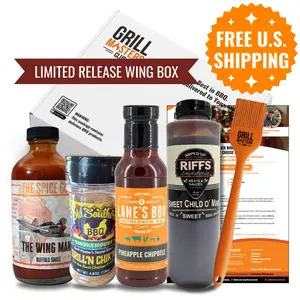 Be My Wingman BBQ Box - Chicken Wing Sauce, Rub & Recipe Bundle