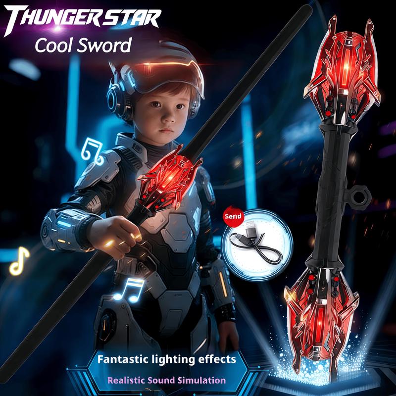 Retractable Double Sided Lightsaber - 24 LED Colors, Telescopic Handle, Galaxy Warrior Toy, Best Holiday Birthday Gift for Kids 2024