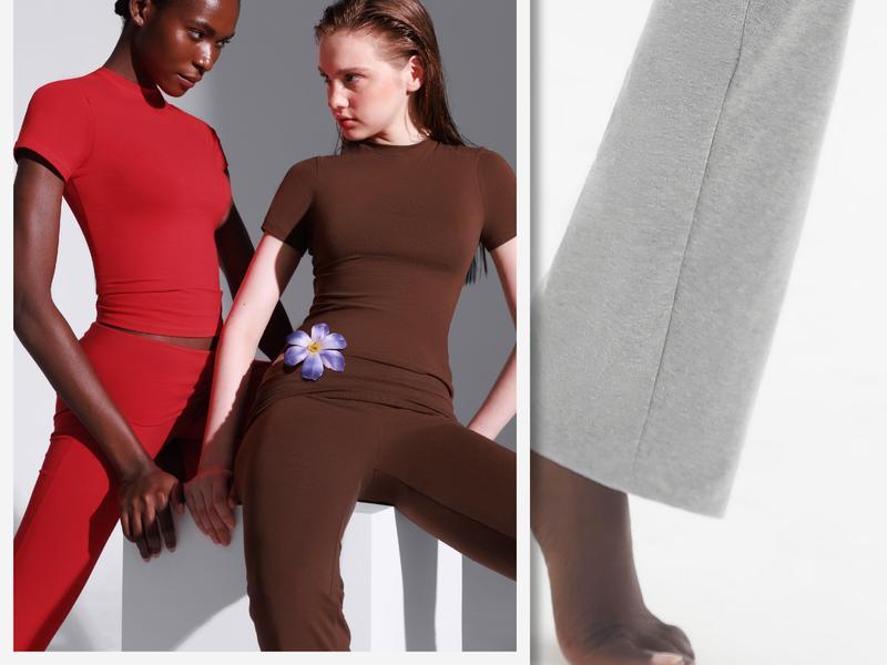 PUMIEY Women's Lounge Sets Minimalist Chic Short Sleeve Tops & Fold-Over Flare Pants All Seasons Pajama Set Sleepshirt Plain Pink Loungewear Nightwear Homewear Basic Jet Black 2 Piece Sets Comfort Sweat Set Fall Sets Valentine Outfitinspo Spotlightfinds