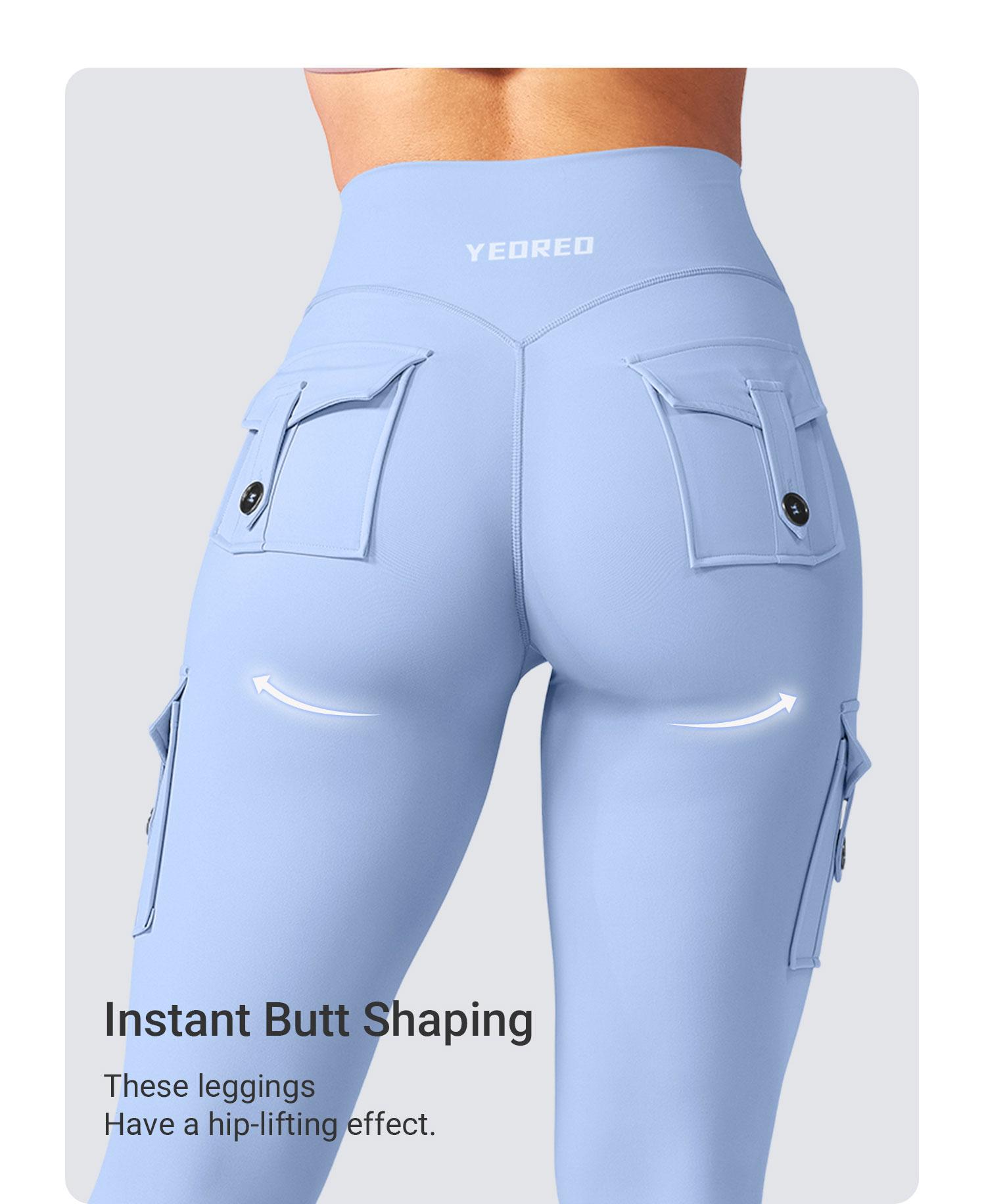 YEOREO CoreFlex Workout Cargo Leggings with Pockets for Women Hidden Scrunch Butt Lifting Leggings Gym Yoga Pants SpringStatements