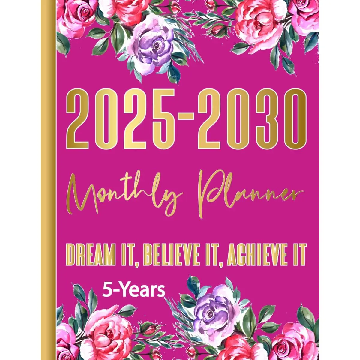 Monthly Planner 2025-2030 - Pink cover: Five year 25-30 calendar large print agenda with Holidays Schedule Organizer From January 2025 to 2030 for Women , Girl , Adults Paperback – August 5, 2024