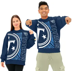 Zubaz NFL   90s Drop Shoulder Crewneck -MVP, TENNESSEE TITANS