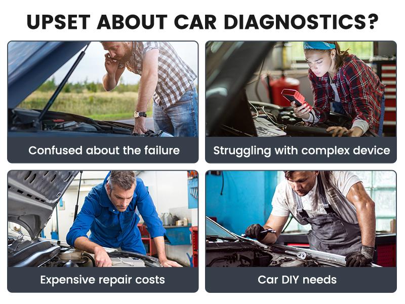 Ancel Echo OBD2 Scanner Bluetooth - All Systems Car Diagnostic Tool,  Bidirectional  Code Reader with Resets,  Battery Registration Wireless OBD2