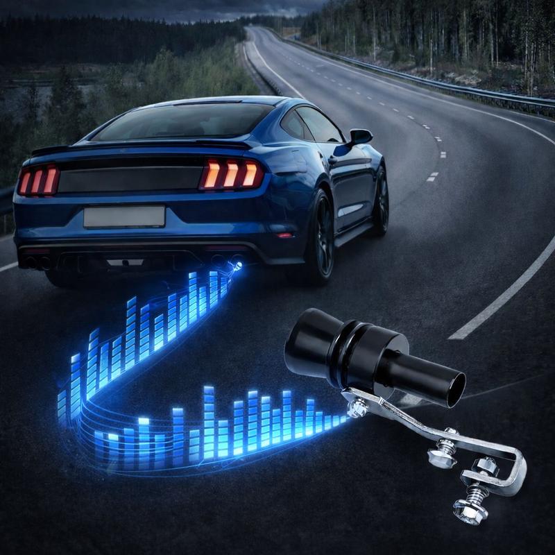 Aluminum Turbine-Style Whistle Accessory Set (3PCS) Car & Motorcycle Novelty Accessories, Non-Performance Sound Effect Design, Easy Setup Turbo Pipe Whistle Muffler party gift