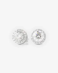 6MM Halo Moissanite Earrings