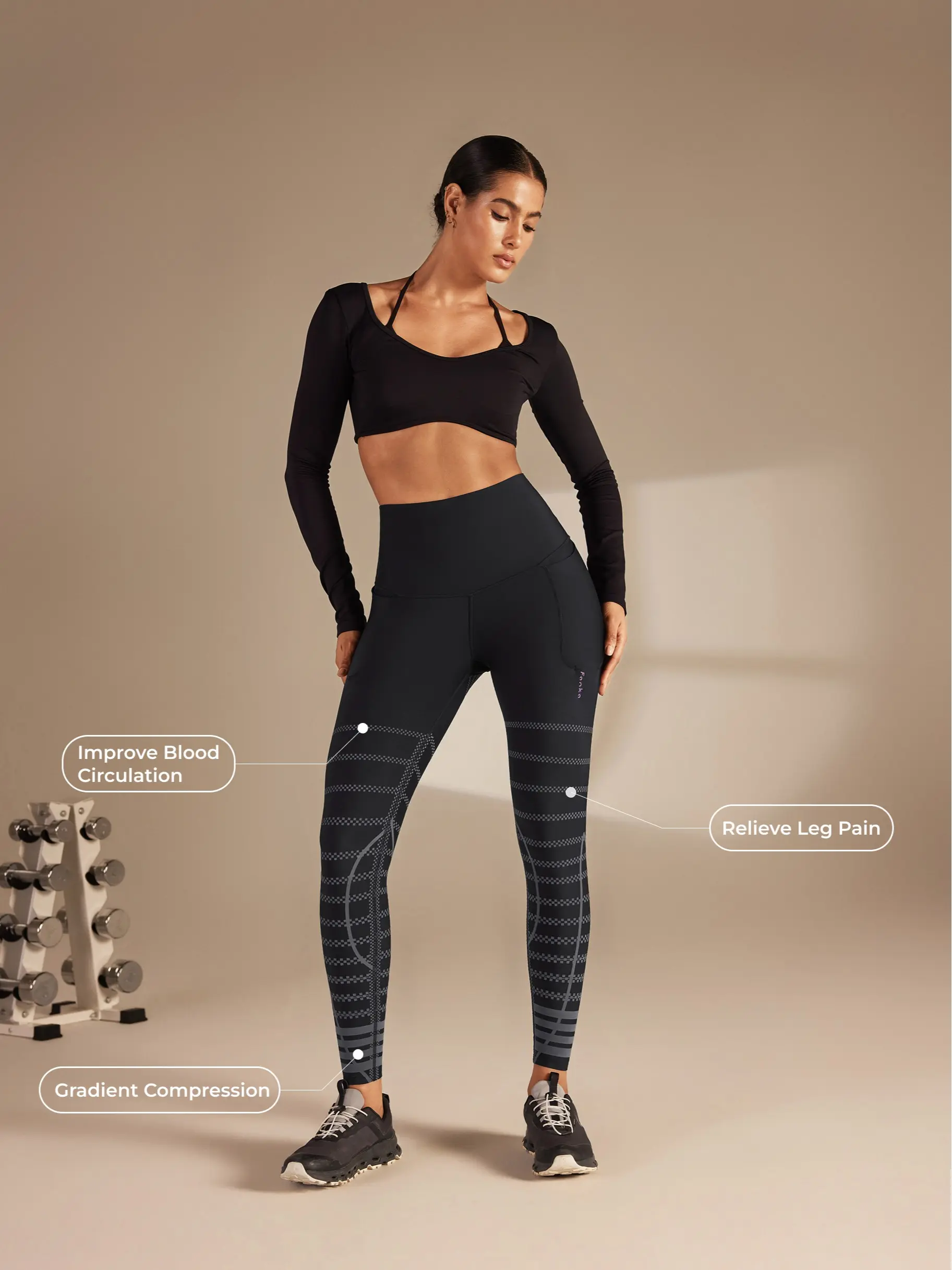 Fanka RecoverEZ Leggings (Reversible Wear)- Stretchy High Waist Compression Garment Leggings, Graduated Compression for Circulation Boost, Muscle Recovery Support, Athleisure Wear,summerwins,travel essentials,camping essentials