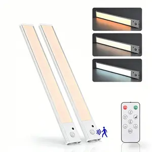 Wireless motion sensor  light, kitchen lighting, automatic lights, USB rechargeable,remote control, tool room,night light for kitchen decor, closet ,pantry,hallway stairs,garage,bedroom sink cabinet excellent gift. iluminacion led bright Rgb Led Strip