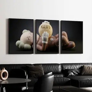 KAWS Graffiti Poster Unframe Set of 3: Hypebeast Sneaker Art urban decor Artistic