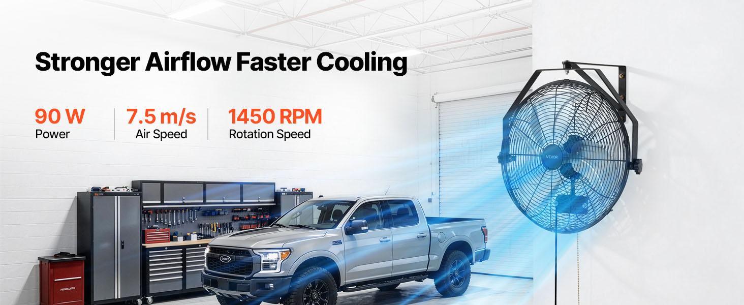【BackToSchool】VEVOR 18-in Cooling Wall-Mounted Fan, IP44-Rated Protection, 3-Speed Settings, Long Airflow Distance, Adjustable Oscillation Angle, Filterless Powered Fan for Industrial Use | Father's Day Gift, Cooling Wall-Mounted Fans, Dual-Speed Wall-Mou 【BackToSchool】VEVOR 18-in Cooling Wall-Mounted Fan, IP44-Rated Protection, 3-Speed Settings, Long Airflow Distance, Adjustable Oscillation Angle, Filterless Powered Fan for Industrial Use | Father's Day Gift, Cooling Wall-Mounted Fans, Dual-Speed Wall-Mou