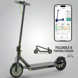 Foldable Smart Electric Scooter For Adults, 350W Motor, Top Speed Of 19MPH, 18Miles, 8.5'' Tires, LED Lights, 5.2Ah, Smart APP Control E Scooter