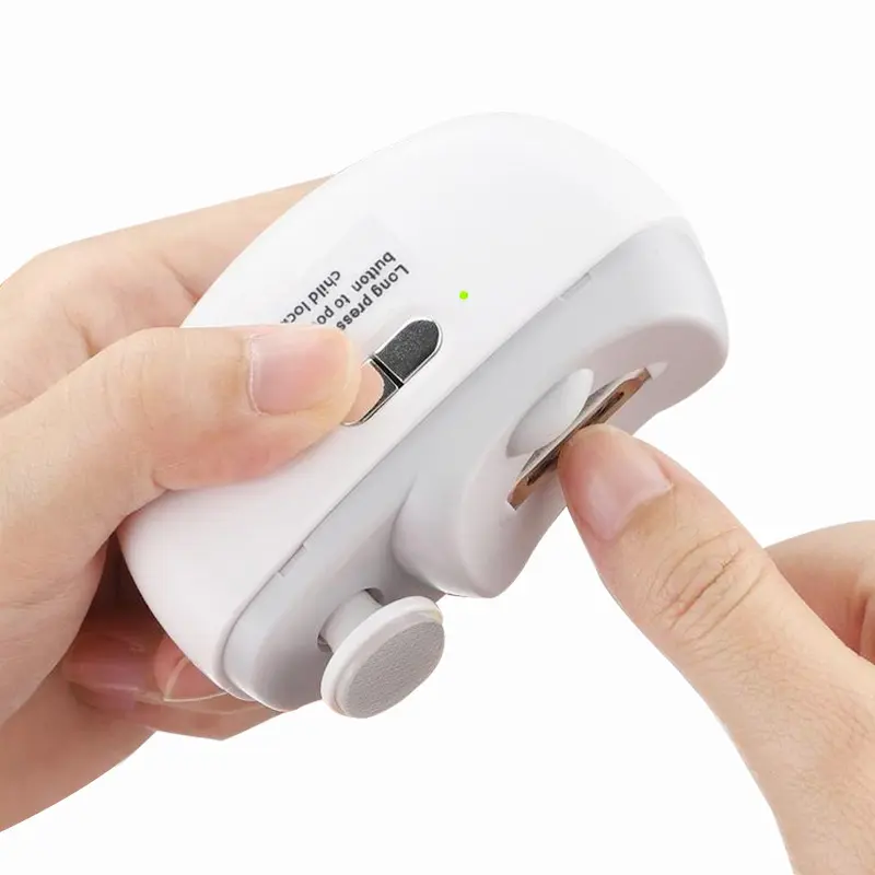 3-in-1  Electric Nail Clipper with LED Light - Trim & Polish 2-in-1, Rechargeable Trimmer Home/Travel Use, 2 Adjustable Speeds, Scrap Storage for Mess Free, Compact & Safe Nail Care Tool for Adults/Seniors, Perfect gift for Mother's & Father's Day fathers