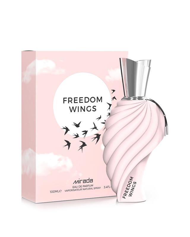 Mirada Freedom Wings for Women Eau de Parfum 3.4 oz 100 ml - Pink Spray with Elegant Bottle Design