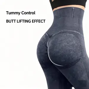 Feelingirl Tummy Control Pants Butt Lifting Jegging High Waisted Jean Look Denim Leggings Thick Fake Jean