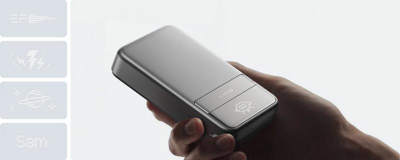 EF ECOFLOW Rapid Power Bank, 10000mAh Qi2 Certified Wireless Magnetic Portable Charger, 65W Max Fast Charging Battery Pack with Built-in USB-C Cable & Stand for iPhone17/16/15/14/13/12 Series Only