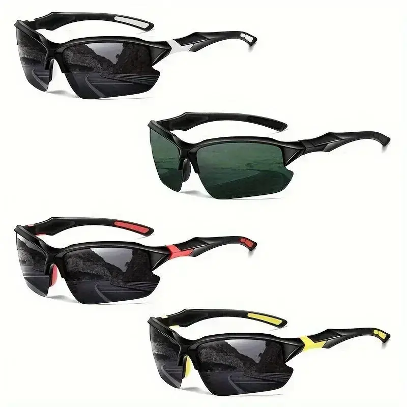 Polarized Sports Glasses 4-Pack for Men Women Windproof Anti 