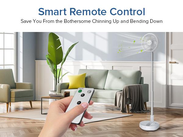 Belife X8 Portable Fan, Cordless Oscillating Fan with Remote, Foldable Telescopic Adjustable Height Fan, USB Rechargeable 7200mAh Battery Operated Camping Fan for Travel Outdoor Home Bedroom Sleeping