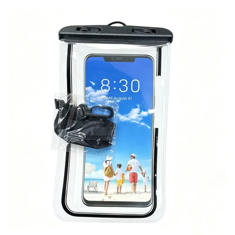 Universal Clear Waterproof Phone Dry Pouch, IPX8 30M Depth Waterproof Case with Detachable Lanyard 45g Lightweight, Phone Dry Bag for Swimming Rafting Snorkeling Kayaking Pool Beach Vacation