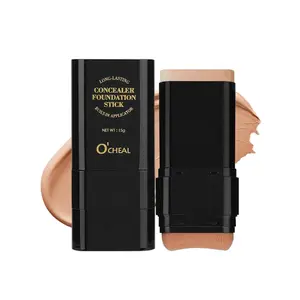 3-color Dual - Ended Eraser Foundation Stick -Multi - Use Concealer & Highlighter for Acne Marks , Nose Contour Flawless Makeup Finish - Versatile Cosmetic Tool