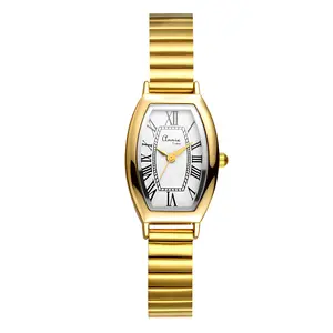 OIDEA Women's Durable Stainless Steel Watch - Elegant Analog Quartz Tonneau Dial with Roman Numerals, Adjustable Vintage Wristwatch for Daily, Formal Wear, Durable Watch summerwins,summerwins