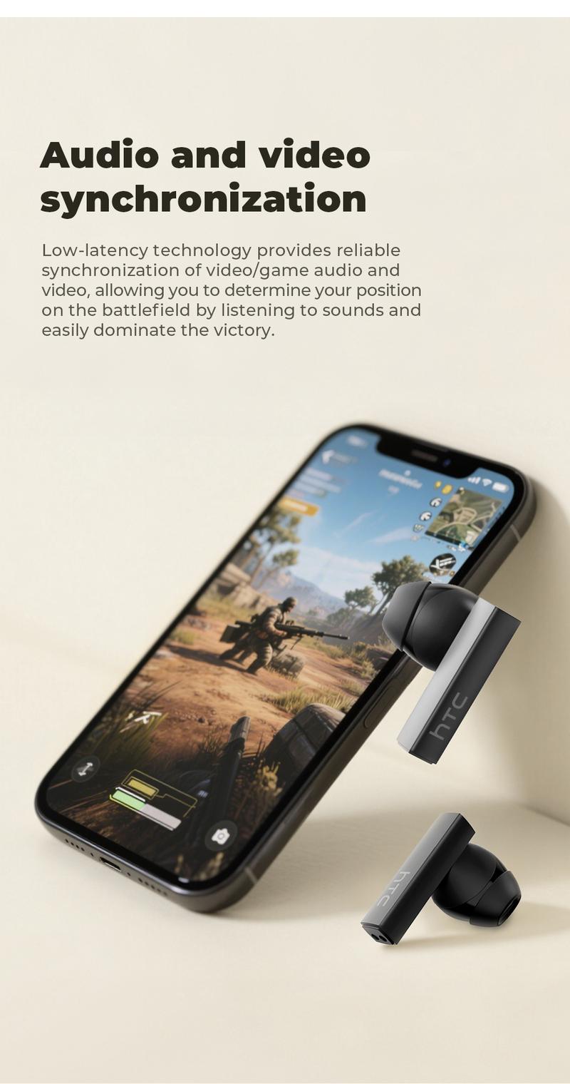 HTC NE40 Translation Bluetooth 6.0 Earphones LED Display High Fidelity Waterproof Wireless Earphones, Translation in 134 Languages With APP, TWS Touch Control Earbuds, Suitable for Office, Sports, Study and Audio Calls | Built-in Microphone | AI Earphones