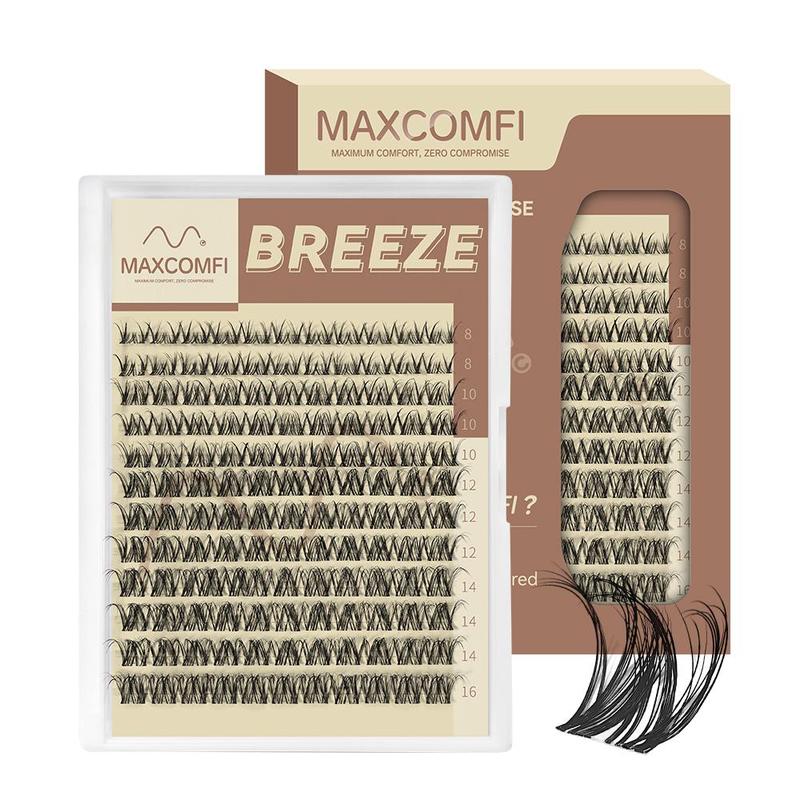 MaxComfi Spider Lashes Breeze | DD Curl Kylie&Kim Lashes Vibe but Better Long-Lasting Waterproof & Super Soft&Thin Band | Venus Velure Waterproof Long-Lasting Natural Daily  Beginner-Friendly DIY Lashes for Flawless Voluminous Look Trendy Must-Have