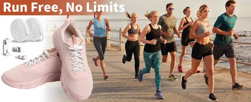 Elastic Shoe Laces - Elastic No Tie Shoelaces for Adults and Kids Sneakers, Universal Fit, Magnetic Lock System, Comfortable & Convenient