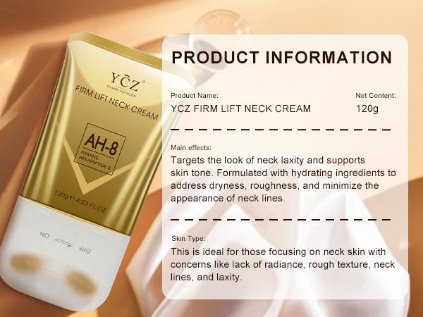 (Upgraded) YCZ Neck Firming Cream with New Formula | Deep Moisturizing for Crepey Skin on Neck, Arms, Thighs & More | Firming & Lifting | Cruelty-Free Skincare