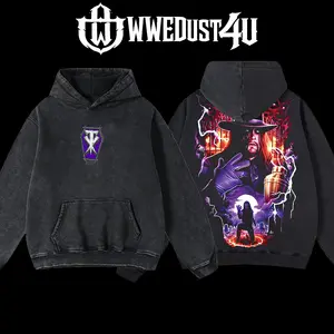WWEDust4U Retro Vintage The Undertaker Hell's Gate Hoodie 100% Premium Cotton Blend Pre-washed Soft Classic Menswear Oversized Fabric - Love, Apparel