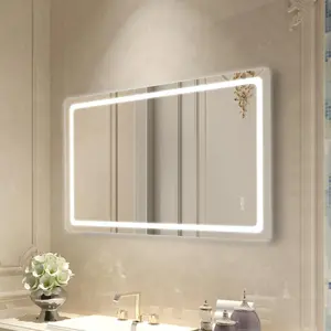 【FathersDayGift】VEVOR LED Bathroom Mirror,  , 36" x 72" LED Bathroom Vanity Mirror with Frontlit and Backlit, Anti-Fog Memory Mirror with Lights, Stepless 3 Colors Temperature Dimmable Bathroom Mirror, Wall Mounted