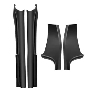 Lasfit fit For 2020-2023 Tesla Model Y Door Sill Protector Matte TPE & ABS Front and Rear Door Entry Guard Decoration Scuff Plate Accessories, Don't fit 7 Seats