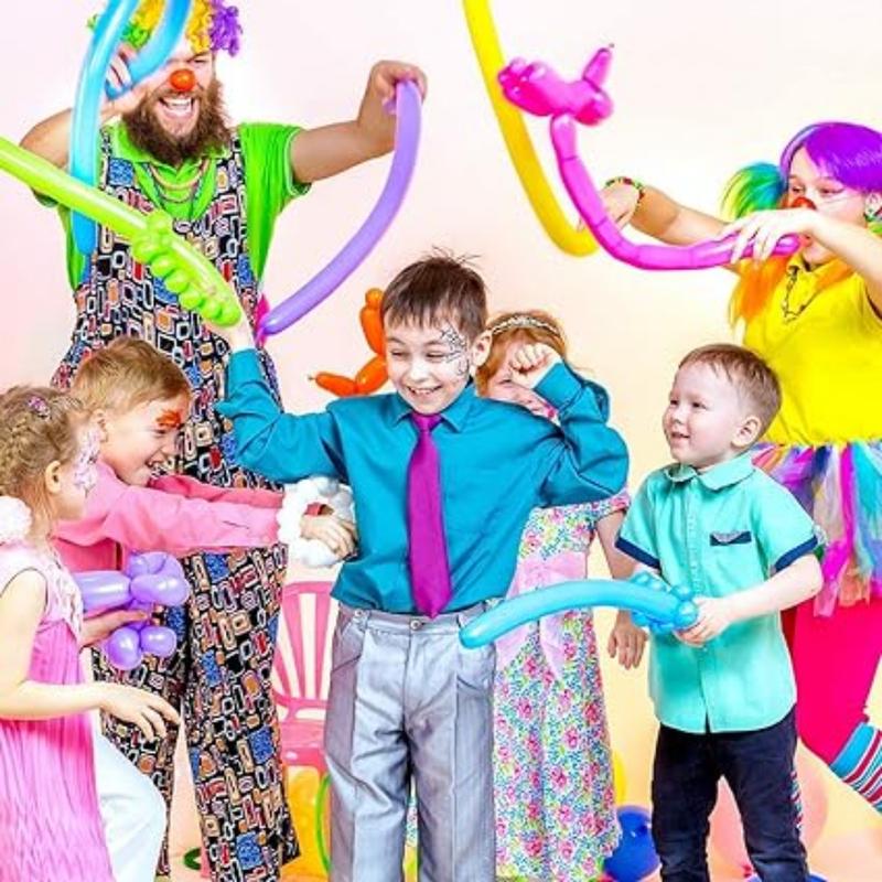 Latex Twisting Balloons, 260 N Balloons Kit for Balloon Animals with 2 Pumps, Professional Long Balloons to Make Animal for Birthday Party Clowns Wedding Decorations 100 Pcs