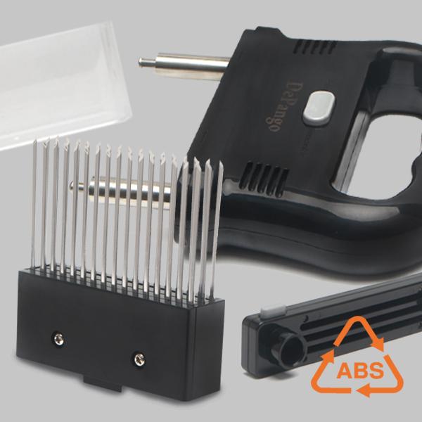 DePango Meat Tenderizer with 48 Stainless Steel Blades, Large Ergonomic Handle for Easy Pressing, Detachable Design for Thorough Cleaning, Ideal for Beef, Pork, Chicken DePango Meat Tenderizer with 48 Stainless Steel Blades, Large Ergonomic Handle for Easy Pressing, Detachable Design for Thorough Cleaning, Ideal for Beef, Pork, Chicken