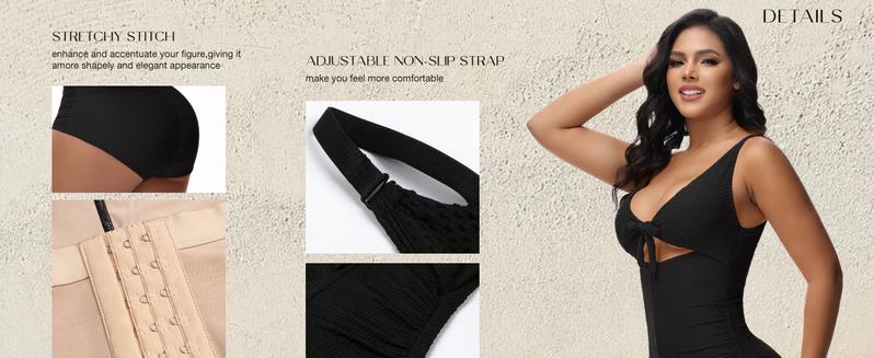 Curvyfaja Tummy Control Bodysuit , Sleeveless Swim Shapewear , Slim Summer Shaper Swimsuit