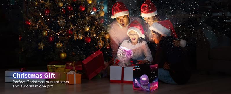 Rossetta Star Projector, Galaxy Projector LED Lights for Bedroom, Remote Control & White Noise, Night Light for Kids Room, Adults Home Theater,Party, Room Decor, Gift for Christmas, Birthday christmas gift star  lights