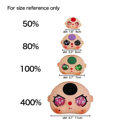Baby 3/Liila DIY Face Replacement Kit, Water Flow Liquid Effect, Bb3 Movable Eyes, Acrylic&Resin Doll Parts for 40%-1000% Custom Dolls