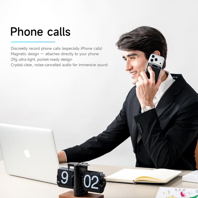 Mobvoi TicNote Agentic AI Notetaker Translator Voice Recorder 64GB Memory Note Recorder 120+ languages with Speaker ID Real-time Transcription and Translation AI Podcast Deep Research Content Creation for Phone Call Lectures Meetings Interviews