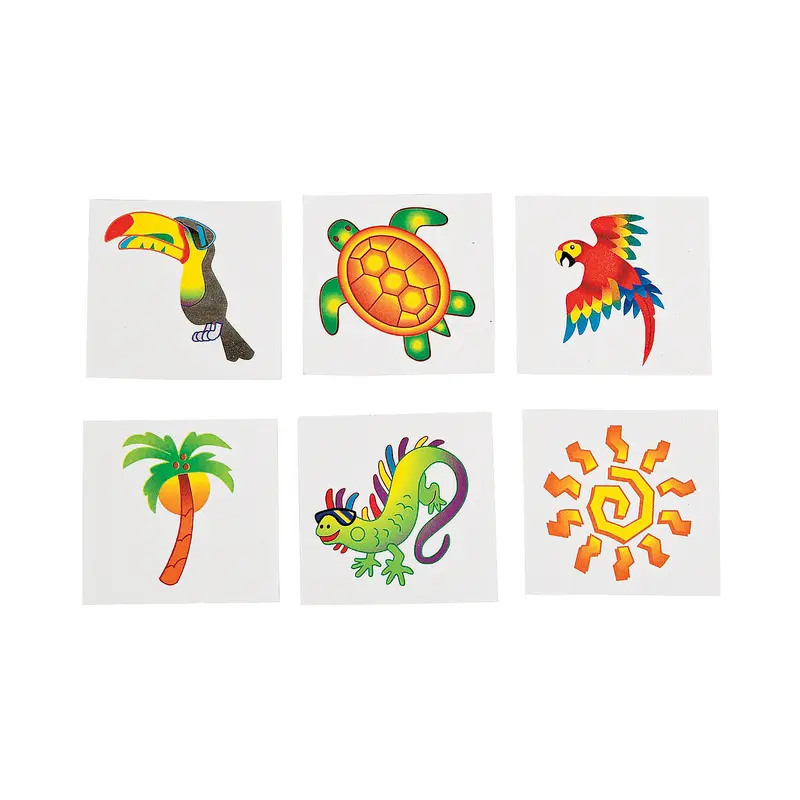 Bulk 72 Pc. Tropical Temporary Tattoos - 72 Pc.