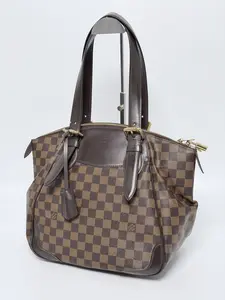 Pre-owned Louis Vuitton Leather Shoulder Bags Verona MM Damier Ebene Canvas Shoulder Bag YMLV114