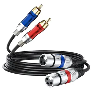 Dual XLR Female to Dual RCA Male Cable Dual XLR Female to Dual RCA Male Cable