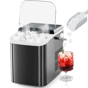 Countertop Ice Maker, 9 Bullet Ice Cubes in 6 Mins, 26lbs/24H, w/ Scoop & Basket Countertop Ice Maker, 9 Bullet Ice Cubes in 6 Mins, 26lbs/24H, w/ Scoop & Basket