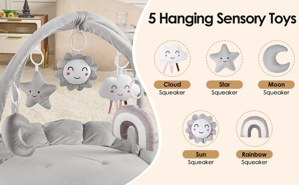 5-in-1 Convertible Baby Gym Play Mat with Hanging Toys, Soft Padded Baby Lounger & Ball Pit, Plush Tummy Time Mat for Newborns to Toddlers, Machine Washable, Gray/pink 5-in-1 Convertible Baby Gym Play Mat with Hanging Toys, Soft Padded Baby Lounger & Ball Pit, Plush Tummy Time Mat for Newborns to Toddlers, Machine Washable, Gray/pink