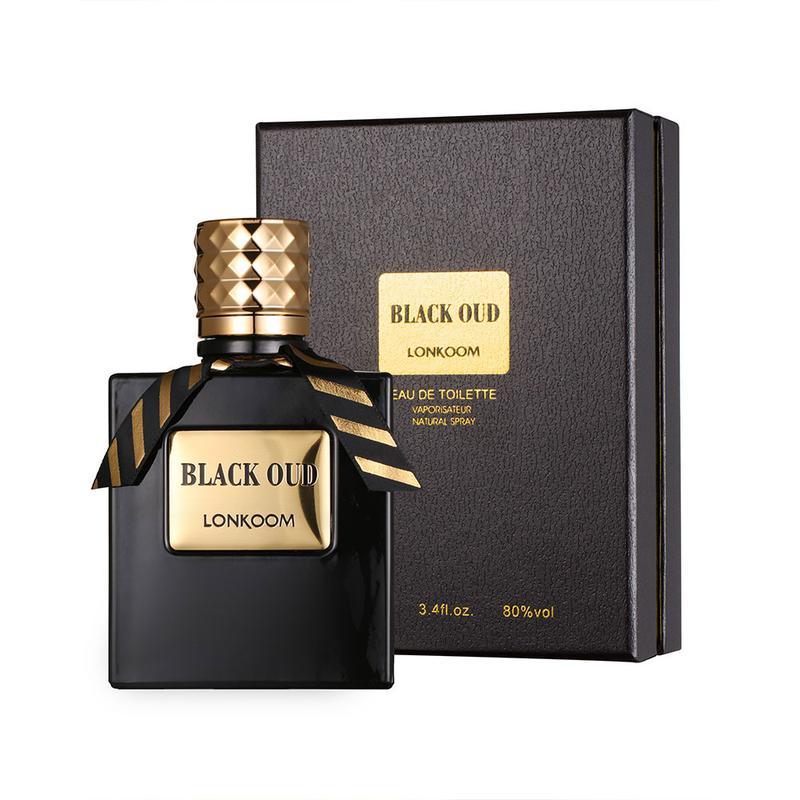 Long Lasting Perfume 100ml Woody Aromatic Fragrance FOR MAN Halloween  Gifted package Lonkoom 100ml Perfume OUD BLACK EDT
