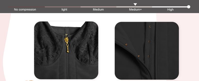 SHAPSHE Fajas Colombianas Moldeadoras Full Body Shaper Tummy Control Butt Lifter Shapewear Garment Faja with Bra Zipper